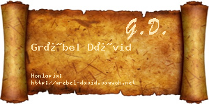 Grébel Dávid névjegykártya